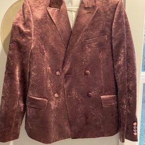 Purple velvet suit jacket